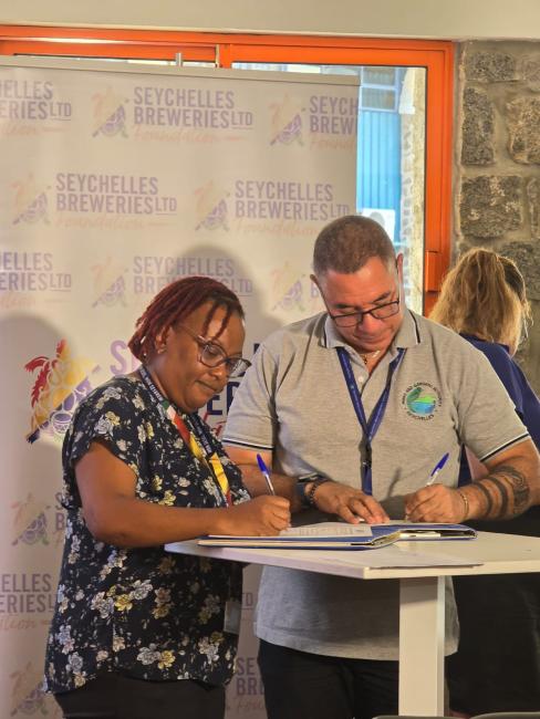 Seychelles Breweries Foundation Project Grant Signing