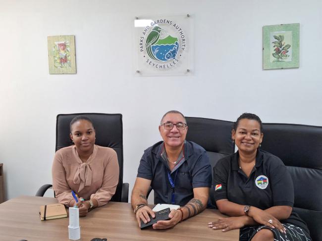 L-R : SPGA DCEO, SPGA CEO, Mrs. Louisanne Jacques